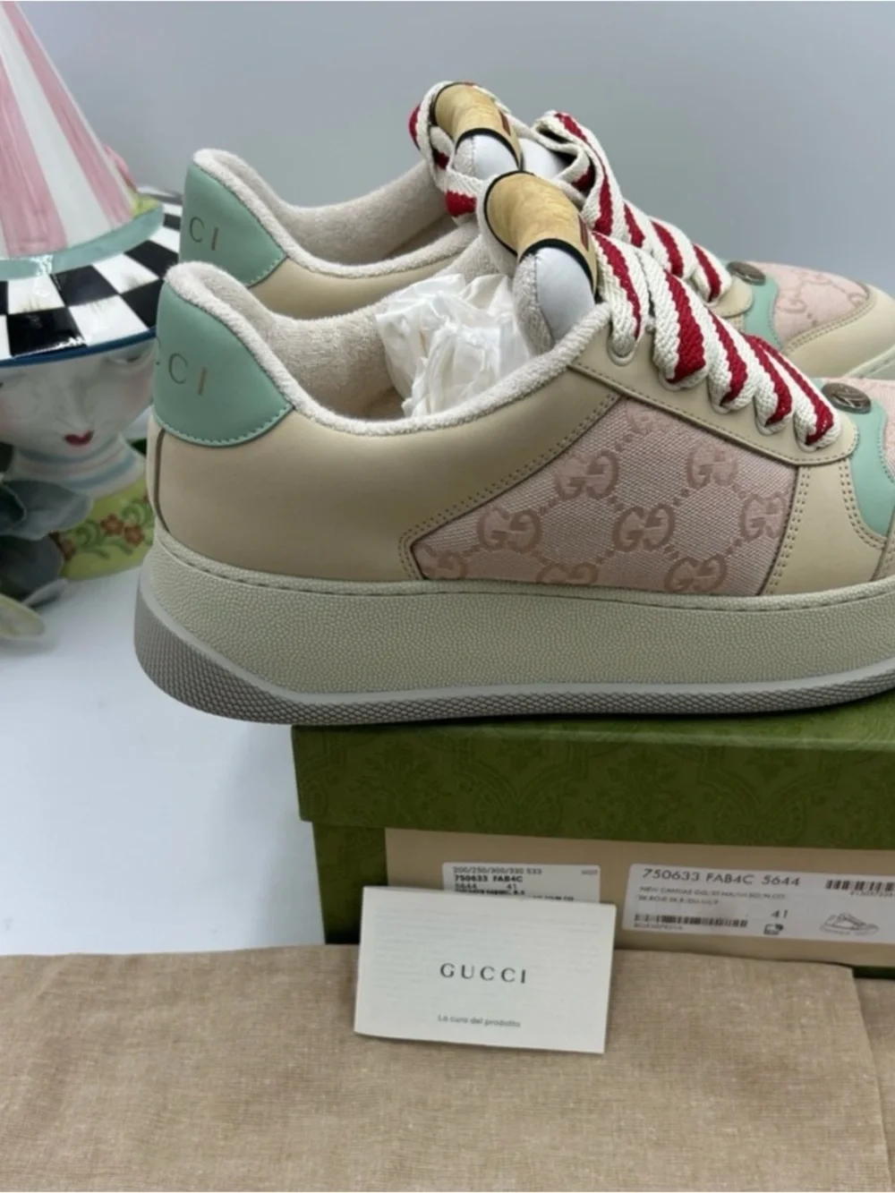 Women's Gucci GG screener sneakers size 41/10 US made in Italy